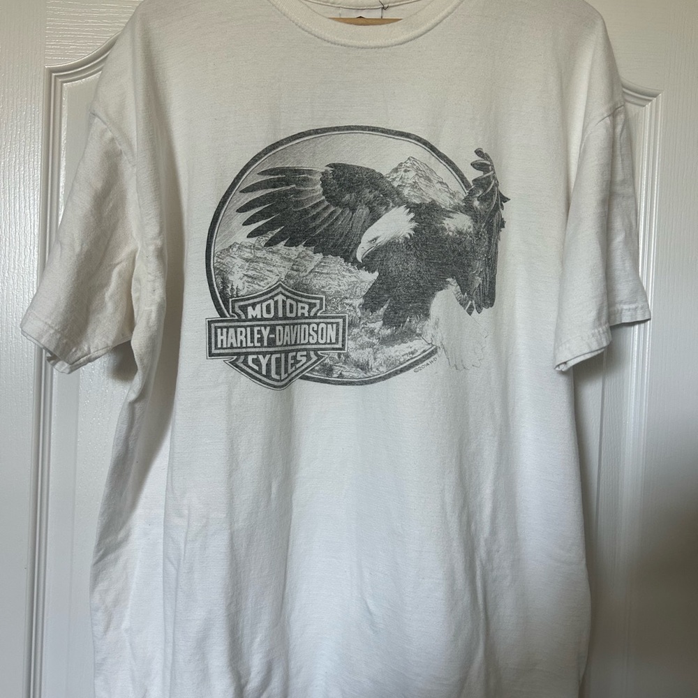 Harley-Davidson White Tee with Eagle Graphic